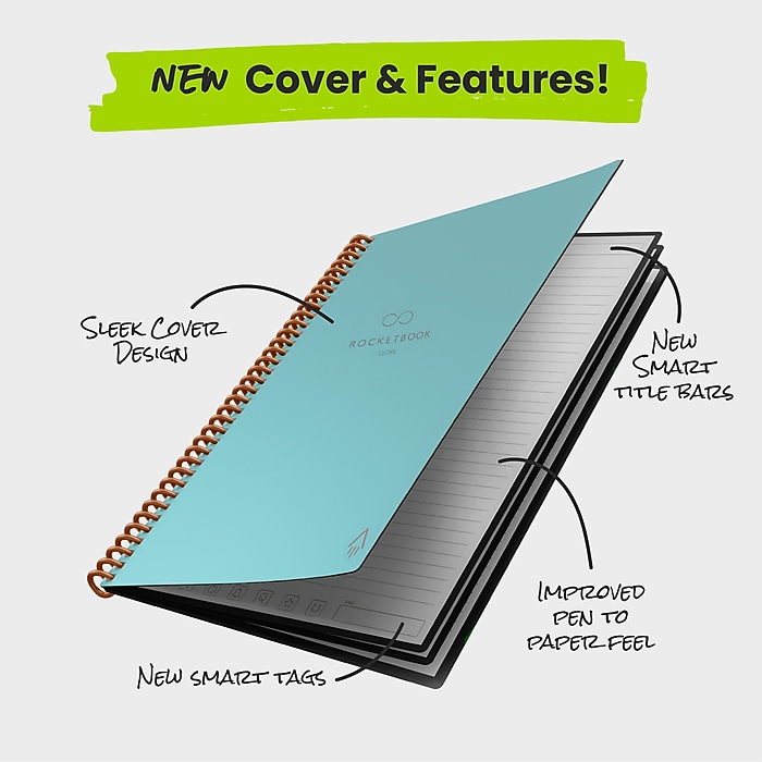 Rocketbook Core Reusable Smart Notebook, 8.5