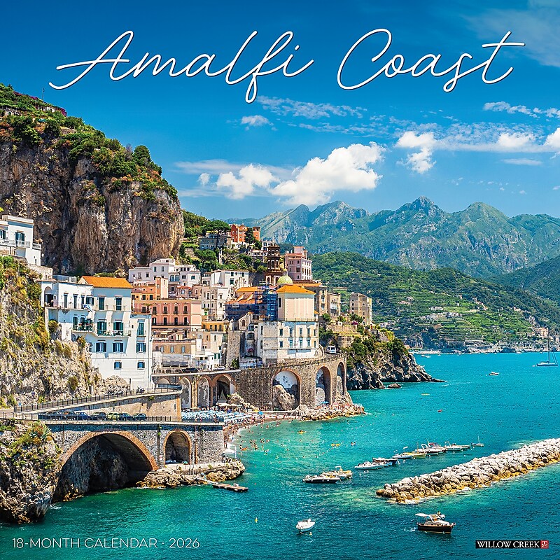 2026 Willow Creek Amalfi Coast 12" x 12" Monthly Wall Calendar (55656) image 1