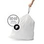 simplehuman Code P 13-16 Gallon Trash Bag, 9" x 12", Low Density, 1.4 mil, White, 200 Bags/Box (CW0274)~#|#~35A7E64A-87B5-487C-A3FBEC8B78170573_sc7