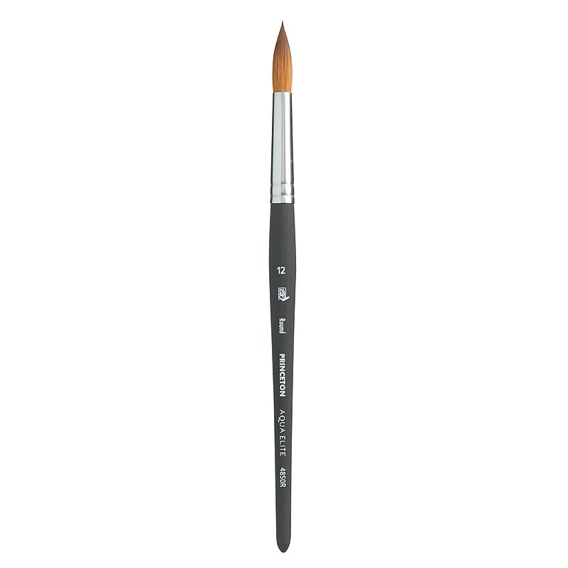 Princeton Aqua Elite Short Handle Watercolor Synthetic Round Brush (PBXP4850R12) image 1
