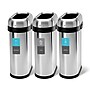 simplehuman Commercial Slim Steel Trash Can with Open Lid, 13 Gallon, Matte Black (CW1498)~#|#~35AC4CAF-A058-4C15-B648D4BA76760F6E_sc7