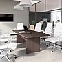 Bush Business Furniture 96W x 42D Boat Shaped Conference Table with Wood Base, Storm Gray (99TB9642SGK)~#|#~35ADEF72-B24A-4257-B4F880101976754D_sc7