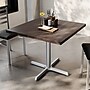 Flash Furniture Bennett Square Shaped Wooden Commercial Indoor Table, 36" x 36", Dark Brown Top/Silver Base (GSFSQ36DBT3030S)~#|#~35B7FB1A-50C9-4888-94BD9C50E3355867_sc7