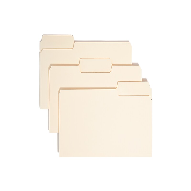 Smead SuperTab File Folder, 3 Tab, Letter Size, Manila, 24/Pack (10380) image 1