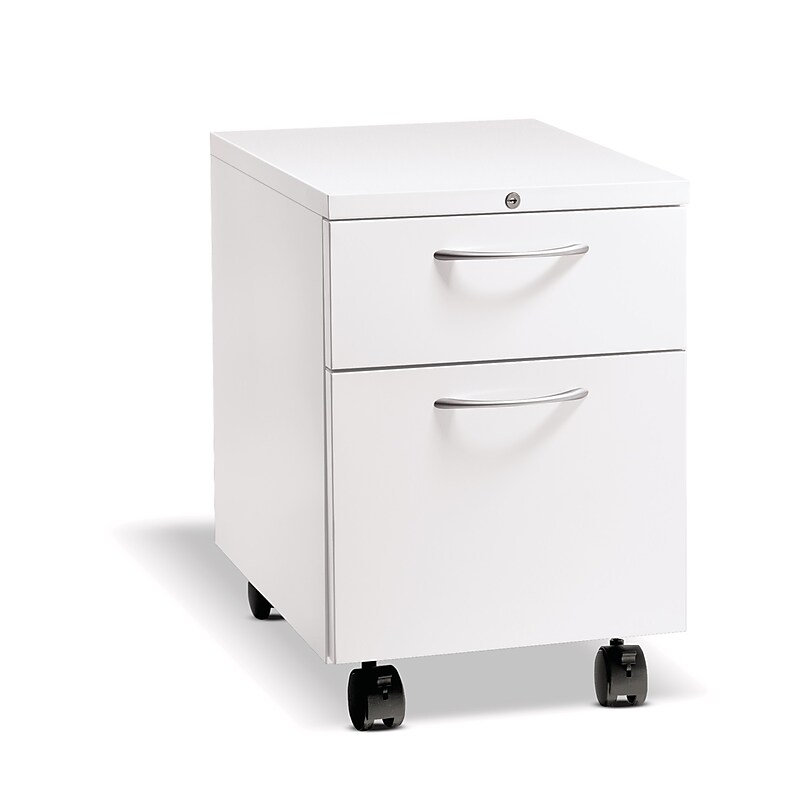 HON Flagship 2-Drawer Mobile Vertical File Cabinet, Letter Size, Lockable, Designer Weight (HON15923ALPJW) image 1