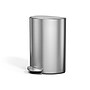 simplehuman Semi-Round Mini Stainless Steel Step Trash Can, 1.6 Gallon (CW2106)~#|#~35BBD39A-7949-42D1-955AF7D6196BDBE1_sc7