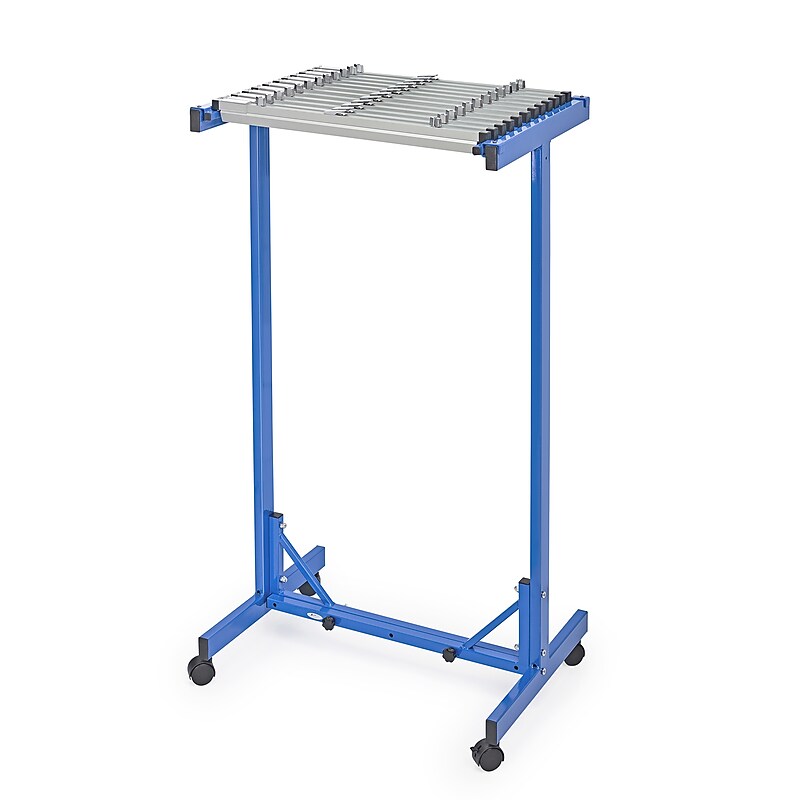 AdirOffice Metal Mobile File Cart with Swivel Wheels, Blue (615-BLU-PKG) image 1