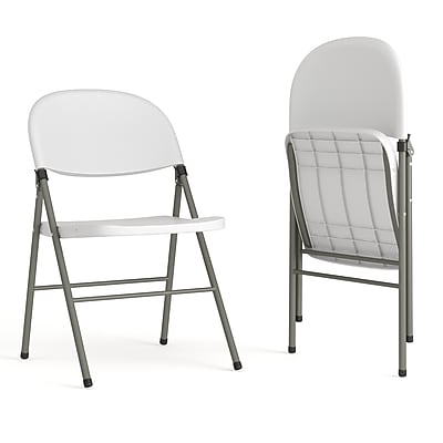 Flash Furniture HERCULES Series Plastic Folding Chair, White, 2/Pack (2DADYCD70WH) Simolary simolary.com