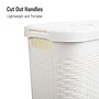 Mind Reader 10.57-Gallon Laundry Hamper with Lid, Plastic, White (40HAMP-WHT)~#|#~35C80CE0-3FE6-4045-B92DCABFAE6442E3_sc7