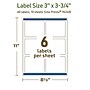 Avery Dissolvable Rectangle Multipurpose Labels, 3" x 3.75", Off-white, 60/Pack (94248)~#|#~35CCB8A8-5F2F-4651-8356C5B1A0224A55_sc7