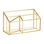 Mind Reader 4-Compartment Glass Desktop Organizer, Gold (3GORG-GLD)~#|#~35CFB5C2-2F67-41E4-B206EA7E8C7939E1_sc7