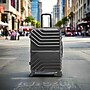 InUSA Aurum 25.98" Hardside Suitcase, 4-Wheeled Spinner, TSA Checkpoint Friendly, Black (IUAUR00M-BLK)~#|#~35D13850-2B28-478C-902420EB4343974A_sc7