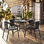 Flash Furniture Rattan Stacking Patio Chairs, Black, 4/Pack (4TLH037BK)~#|#~35D247CE-090B-48B1-95B18794031A058B_sc7