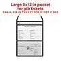 Staples Heavyweight Stitched Job Ticket Holder, 9" x 12", Clear, 15/Pack (ST63077)~#|#~35D913A4-2E3B-4004-8E7DB40C955AFBF5_sc7