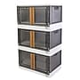 Dbest Quik Box Large Stackable Folding Plastic Storage Bin, 40" x 30" x 30", 76 Qt., White, 3/Pack (01-991)~#|#~35D9C79B-C153-4EFE-9181E031C83C4E11_sc7