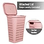 Mind Reader Slim Tapered Hamper with Lid, Plastic, Pink (SWHAMP50-PNK)~#|#~35DF158F-8067-4EEB-B810065565FB9A20_sc7