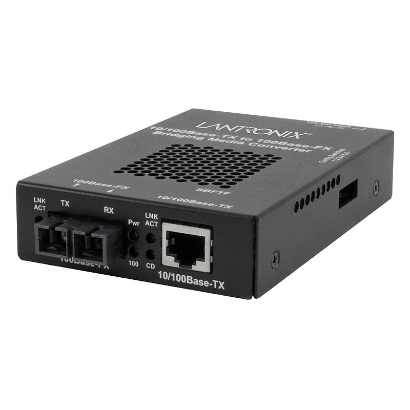 Lantronix SBFTF Ethernet Singlemode Fiber Media Converter, 100 Mbps (SBFTF1014-105-SA) image 1