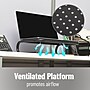 Mind Reader Ventilated Monitor Stand, Holds up to 44 lbs., Up to 19" Monitors, Black, 2/Pack (2METMONST-BLK)~#|#~35E1E2BE-4FDA-4EE0-92197FD3B6B0249D_sc7