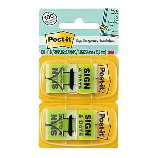 Post-it 'Sign Here' Message Flags, 1