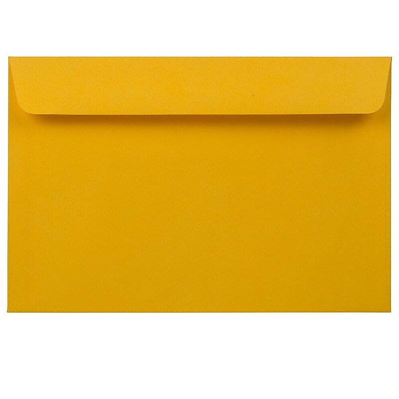 JAM Paper Invitation Envelope, 6" x 9", Gold Yellow, 50/Pack (1536443I) image 1