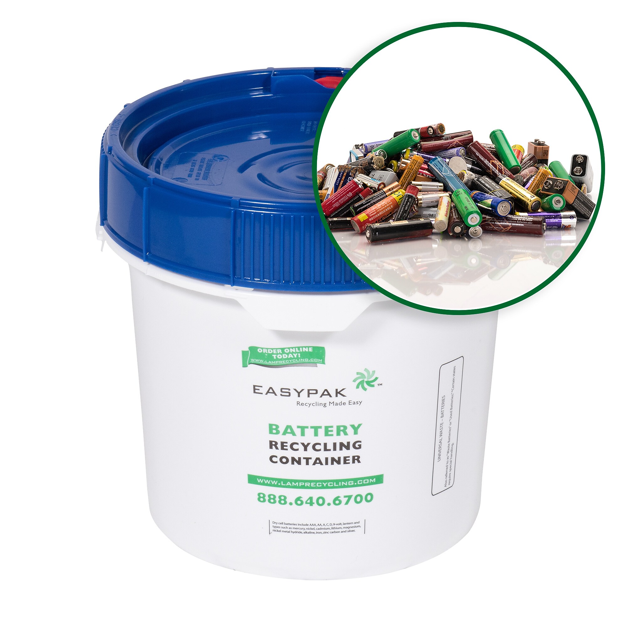 Terracycle Regulated Waste Plastic EasyPak Battery Recycling Container, 3.5 Gallon, White (510-2400) Sansujyuku sansujyuku.com