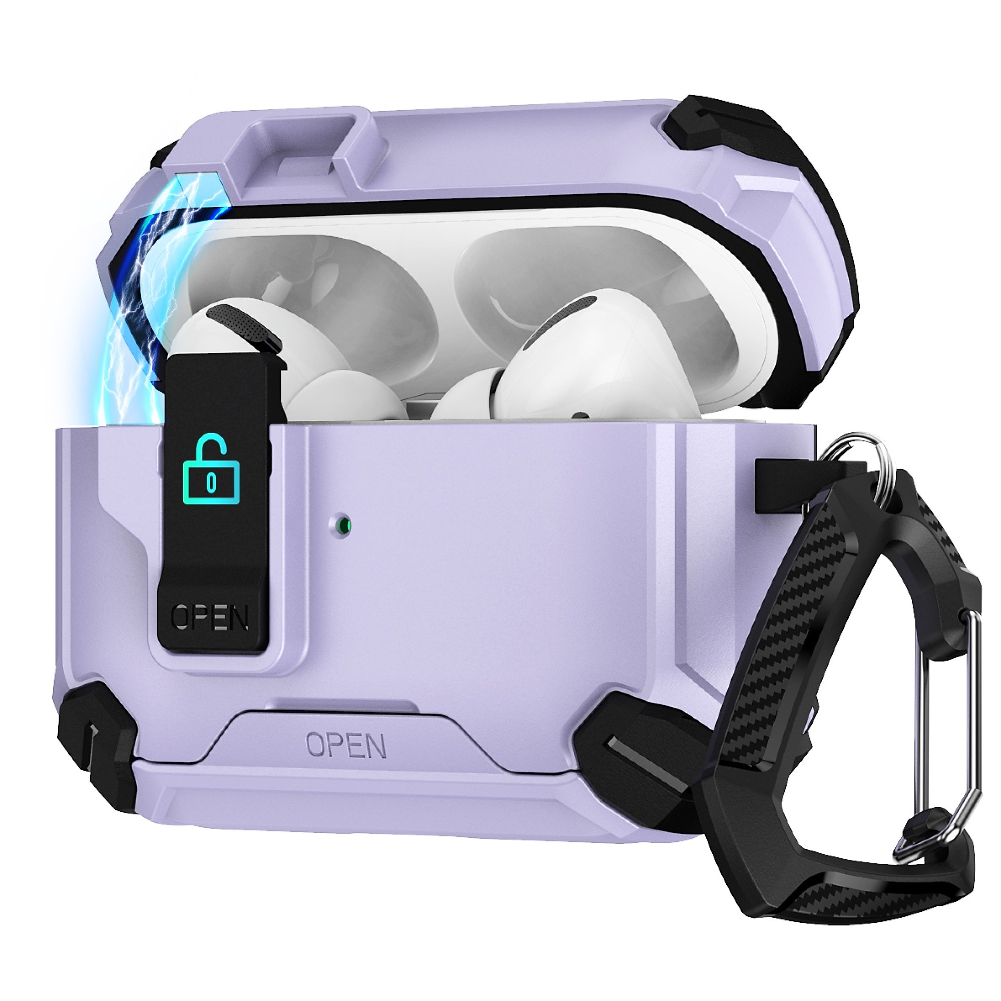 SaharaCase Raider Series Heavy Duty Case Compatible with Magsafe for Airpods Pro 3, Secure Lock, Purple Orchid (HP00219) Sansujyuku sansujyuku.com