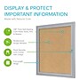 Ghent 36" H x 30" W Enclosed Natural Cork Bulletin Board with Satin Frame, 1 Door (PA13630K)~#|#~35EB7E94-4318-4E3C-AD81201718AD9A18_sc7