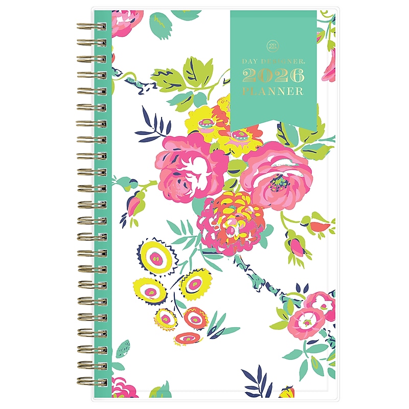 2026 Blue Sky Day Designer Peyton 5" x 8"  Weekly & Monthly Planner, Plastic Cover, Multicolored (103619-26) image 1