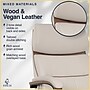 Finch NEO TWO Ergonomic Vegan Leather/Wood Swivel Executive Chair, Cream (52373-CRM)~#|#~35EFD13A-DAD1-4E6D-902FB2065BDCD52A_sc7