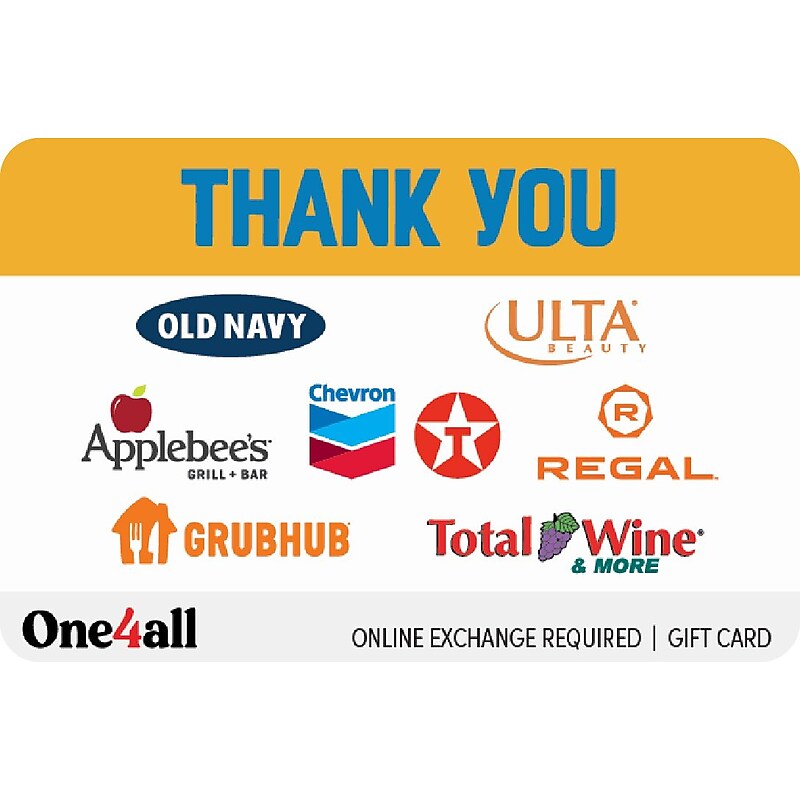 One4all Thank You $200 Gift Card (1014567B20000) image 1