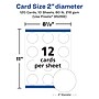Avery Integrated Cards, 2" Dia., Matte White, 120/Pack (95268)~#|#~35F52D83-29CD-45D6-AFE10499D9AD633D_sc7