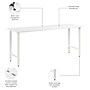 Bush Business Furniture Hustle 72"W Computer Desk with Metal Legs, White (HUD172WH)~#|#~35F5D2C1-AAF0-482E-82D3E9734397B427_sc7