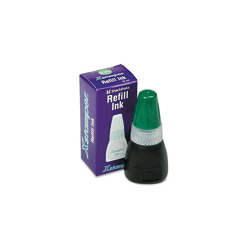 Refill Ink for Xstamper Stamps, 10ml-Bottle, Green (XST22114) image 1