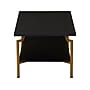 Household Essentials Crown 43.3"W x 23.6"D Laminate Coffee Table, Black Oak/Gold (8236-1)~#|#~36007D2D-7465-4FA0-A6947FB700A0F485_sc7