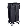Household Essentials 1-Section Rolling Hamper, Canvas, Black (HE1094)~#|#~3603A183-6312-4D0C-B4C7E69AD537BCE8_sc7