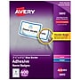 Avery Flexible Laser/Inkjet Name Badge Labels, 2 1/3" x 3 3/8", White with Blue Border, 400 Labels Per Pack (5895)~#|#~36047E75-955D-43E7-BCF620E8ECBE0FED_sc7