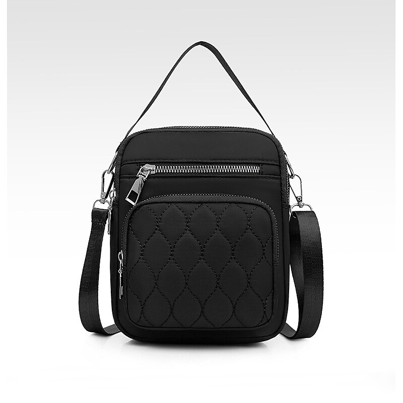 Nicci Polyester Cross-Body Quilted Bag, Black (CBM240510A-BLK) image 1
