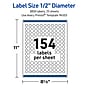 Avery Round Laser Multipurpose Labels, 0.5" Dia., White, 3850/Pack (19479399413)~#|#~360BAAB5-B9D9-4B79-BAF5FD235B5A318A_sc7