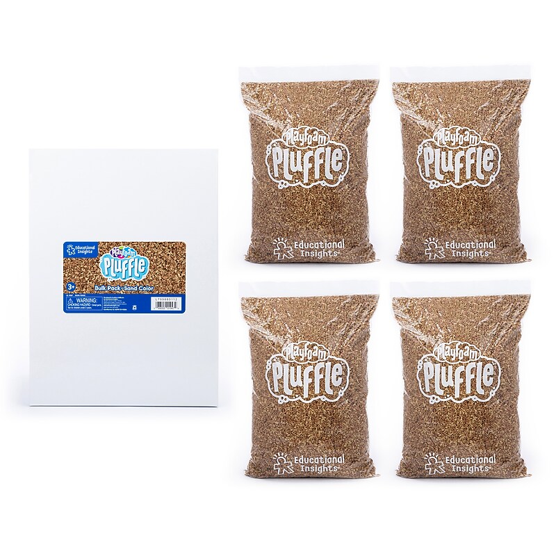 Educational Insights Pluffle Sand Bulk Pack, Brown, 4/Pack (1947) image 1