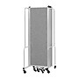 National Public Seating Robo Series 9-Panel Folding Mobile Room Divider, 72"H x 210"W, Grey Fabric (RDG6-9PT02)~#|#~360D6EFB-44D7-4ACB-B8ED1AD80F0DCC18_sc7