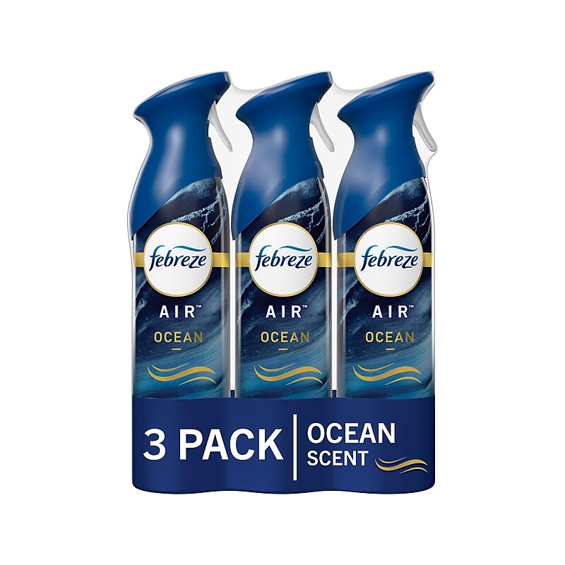 Febreze Air Freshener Spray, Ocean Scent, 8.8 oz., 3/Pack (43888) image 1