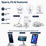 Uncaged Ergonomics 360° Swivel Adjustable Cell Phone Desktop Stand, Silver (SPS-Silver)~#|#~3618C571-1AB9-4595-A55728B9317725A0_sc7