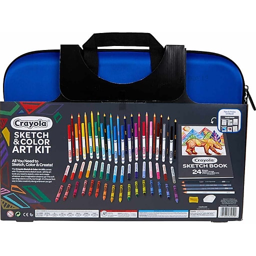 Crayola Sketch & Color Art Kit, Assorted Colors, 70 Pieces/Case (041050)