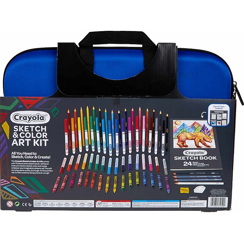 Crayola Sketch & Color Art Kit, Assorted Colors, 70 Pieces/Case (041050) image 1