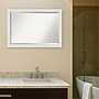 Amanti Art Flair Soft White Narrow Frame Wall Mirror, 28" x 40" (A42674960970)~#|#~36240F46-7D7B-492F-867CE86F43F464CA_sc7