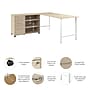 Bush Business Furniture Hustle 72"W Computer Desk and Storage Cabinet with Drawers and Shelves, Natural Elm (HUS010NE)~#|#~362B4B2E-C861-4013-9749B78AF58417A1_sc7