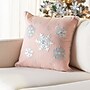 Safavieh Sunderland Snowflake Pillow, 18" X 18" (HOL4010A-1818)~#|#~362BF915-F24A-43C7-B79D5A88F65DE702_sc7