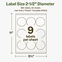 Avery Hemp Round Laser/Inkjet Multipurpose Labels, 2-1/2" Dia, Off-White (360/Box)~#|#~362C14E8-78C1-484F-B8EAEA7710B90626_sc7