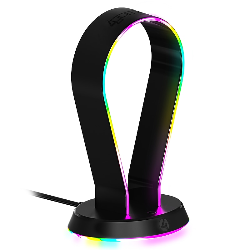4Gamers Headset Stand, Black (XP-RGBHS-V1-4G) image 1