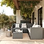 Flash Furniture Roan Indoor/Outdoor L-Shaped Sectional with Coffee Table, Gray with Gray Cushions (BNWS404GYGY)~#|#~362F91AC-3245-406E-8B4C034D8FC55512_sc7